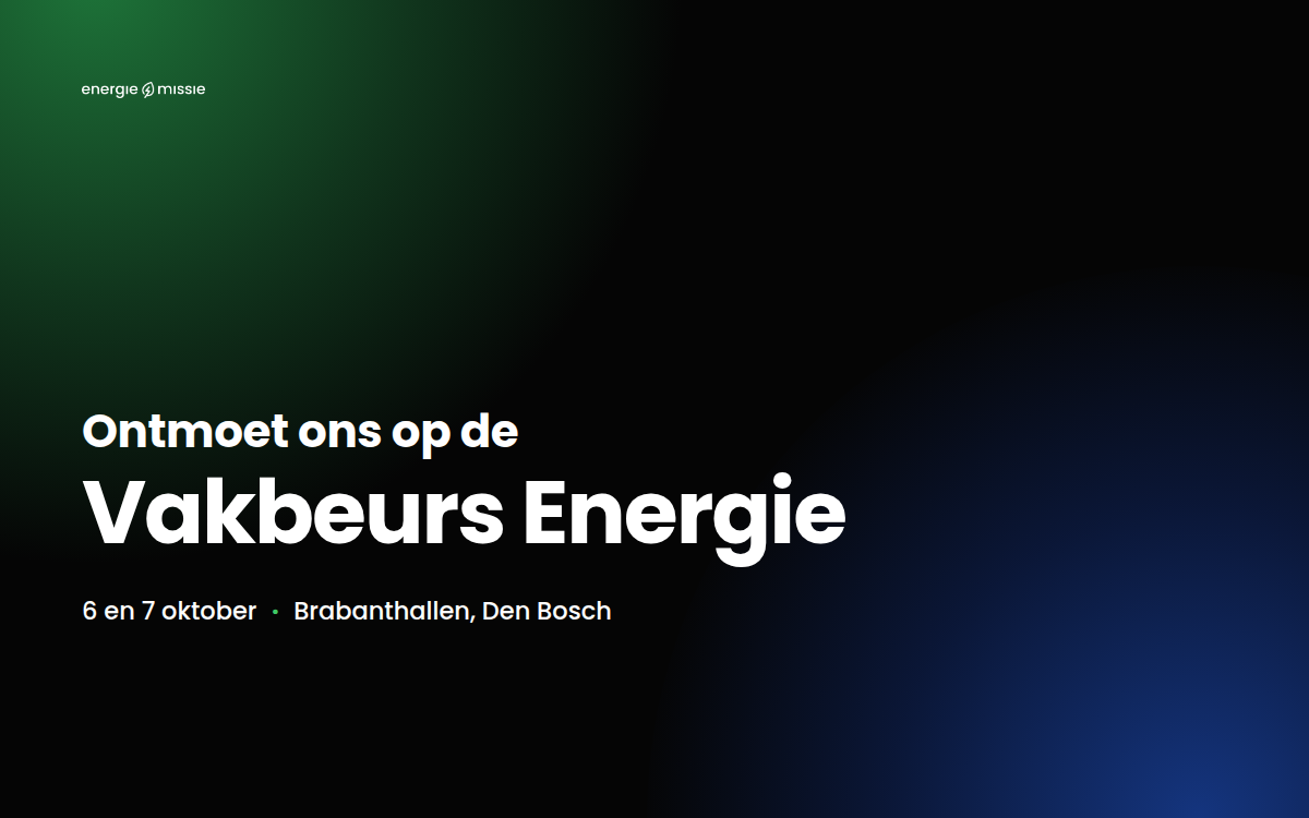 Energiemissie op de Vakbeurs Energie, 6 en 7 oktober.